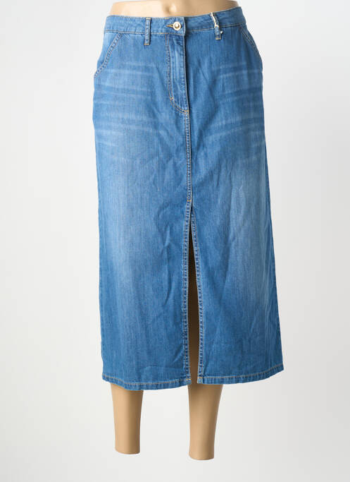 Jupe longue coupe droite bleu BETTY BARCLAY femme
