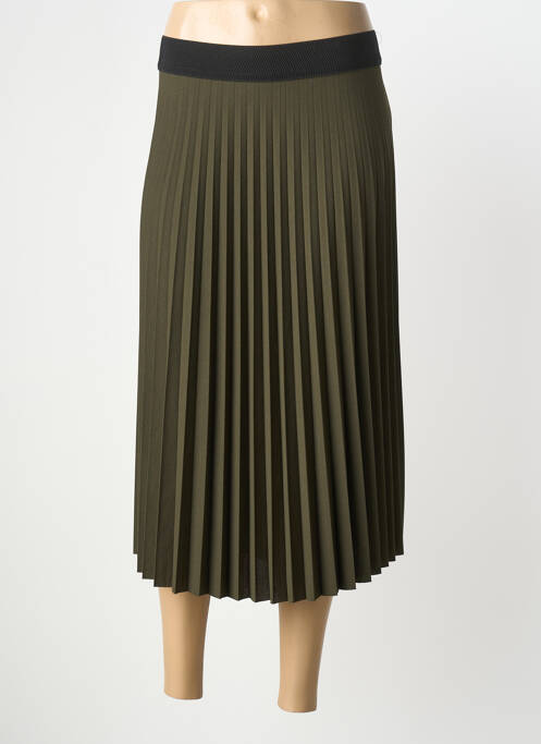 Jupe mi-longue stretch vert SIGNE NATURE femme