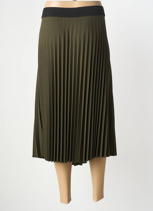 Jupe mi-longue stretch vert SIGNE NATURE femme