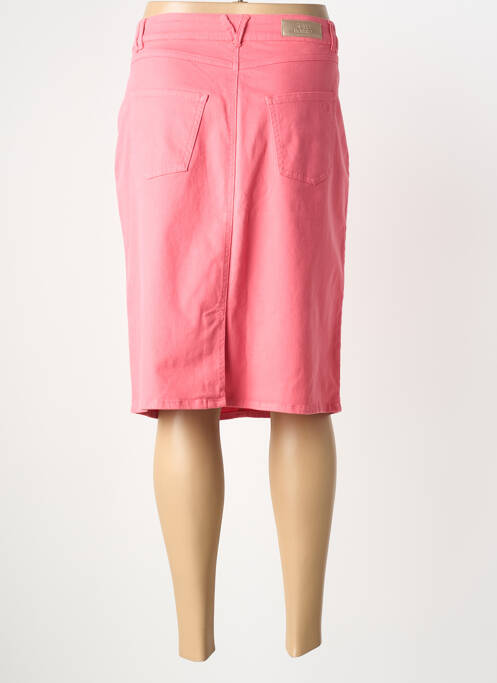 Jupe mi-longue stretch rose SIGNE NATURE femme