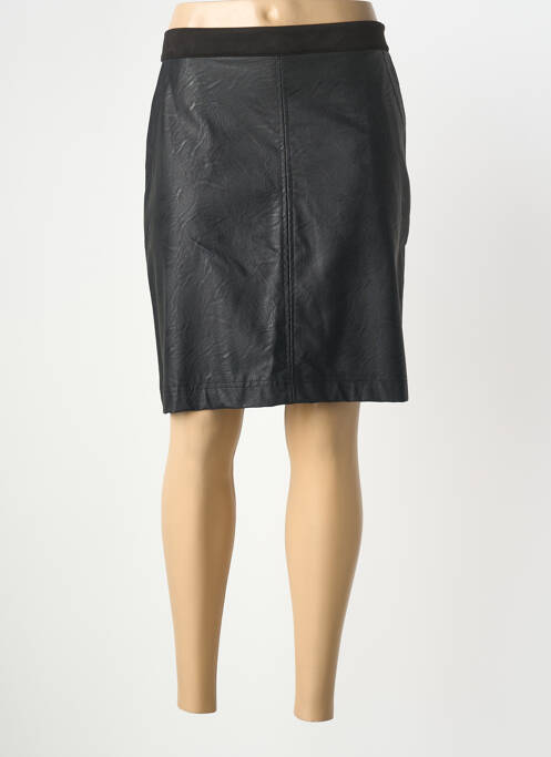 Jupe mi-longue coupe droite noir LA FEE MARABOUTEE femme