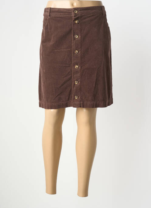 Jupe courte poches marron SIGNE NATURE femme