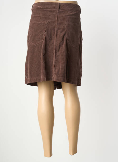 Jupe courte poches marron SIGNE NATURE femme