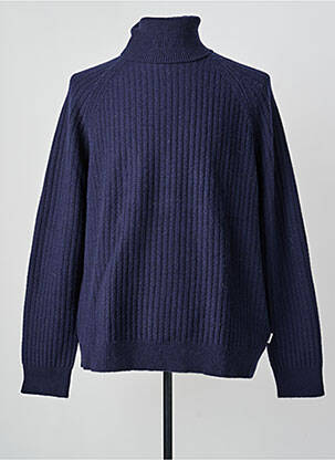 Pull col roulé manches longues manches longues bleu GANT homme