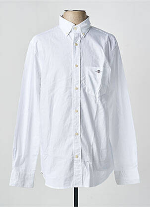 Chemise manches longues coupe droite blanc GANT homme