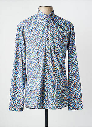 Chemise manches longues imprimé fantaisie bleu EMYLE homme