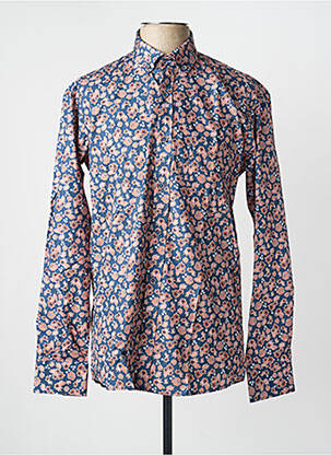 Chemise manches longues imprimé fantaisie bleu EMYLE homme