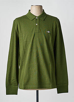 Polo manches longues manches longues vert GANT homme