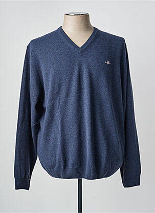 Pull col v manches longues bleu GANT homme