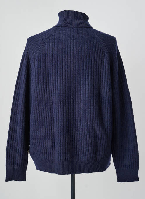 Pull col roulé coupe droite manches longues bleu GANT homme