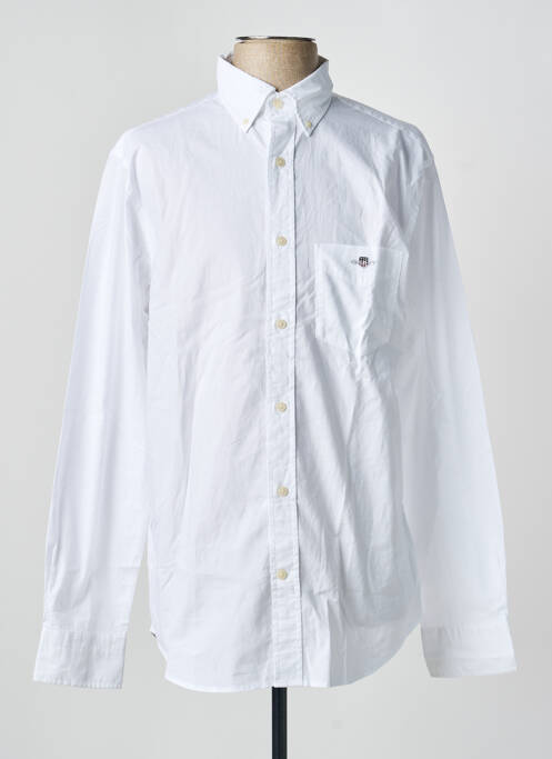 Chemise manches longues coupe droite blanc GANT homme
