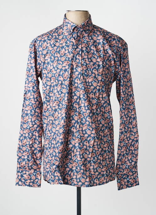 Chemise manches longues imprimé fantaisie bleu EMYLE homme