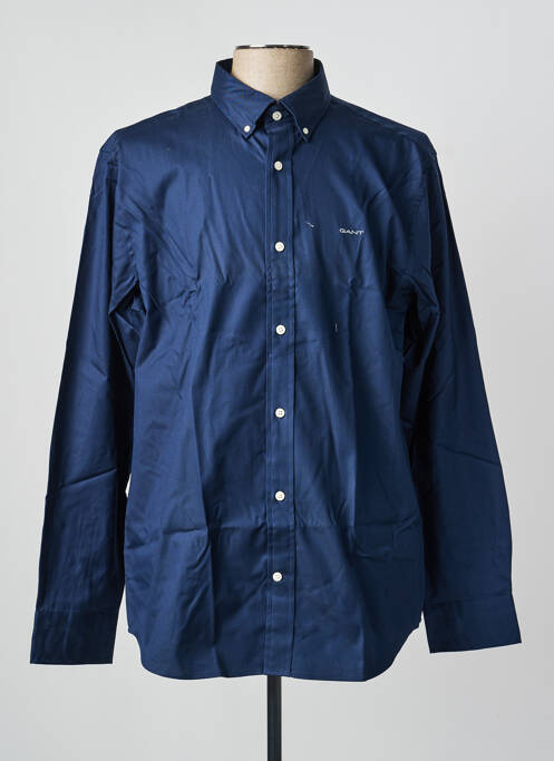 Chemise manches longues coupe droite bleu GANT homme