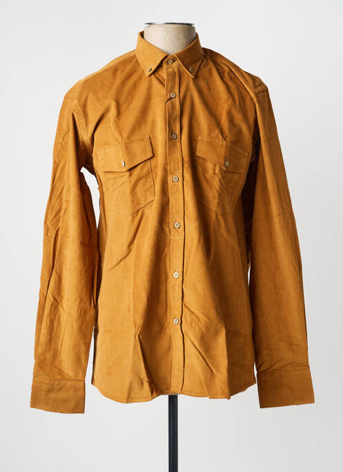 Chemise manches longues coupe droite marron EMYLE homme