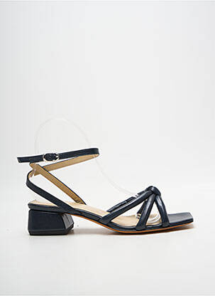 Sandales/nu pieds tissage satiné talon de 4 à 6cm bleu CRISTINA MILLOTTI femme