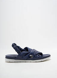 Sandales/nu pieds tissage satiné talon plat jusqu'à 3cm bleu COCO ET ABRICOT femme
