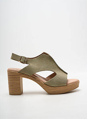 Sandales/nu pieds talon bottier talon de 7 à 9cm vert COCO ET ABRICOT femme