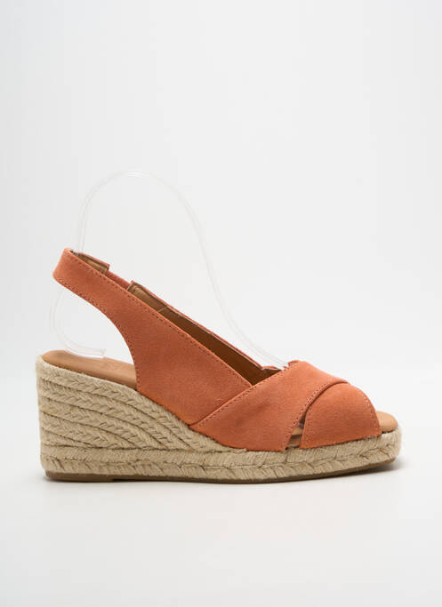 Espadrilles bout ouvert talon de 7 à 9cm rose PÖLKA femme