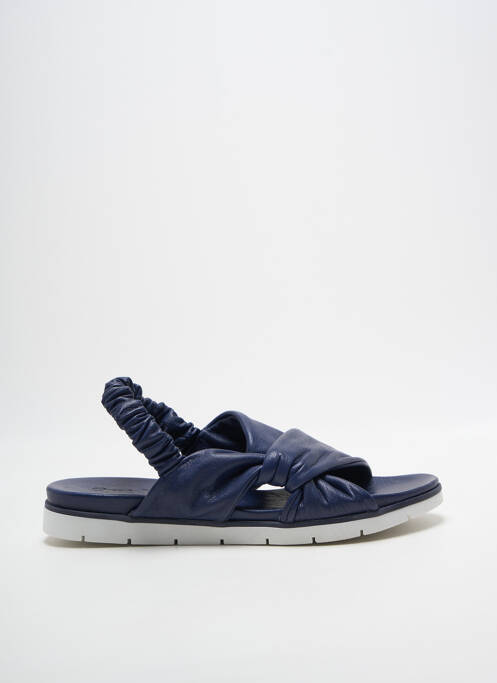 Sandales/nu pieds tissage satiné talon plat jusqu'à 3cm bleu COCO ET ABRICOT femme