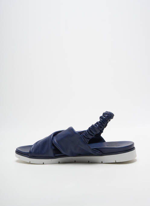 Sandales/nu pieds tissage satiné talon plat jusqu'à 3cm bleu COCO ET ABRICOT femme