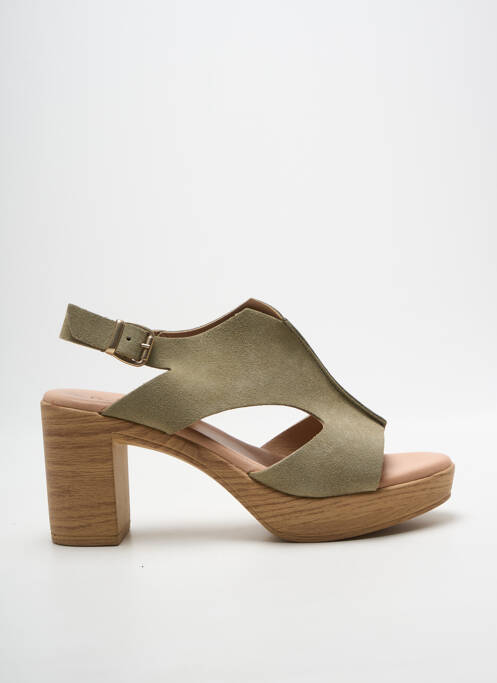 Sandales/nu pieds talon bottier talon de 7 à 9cm vert COCO ET ABRICOT femme