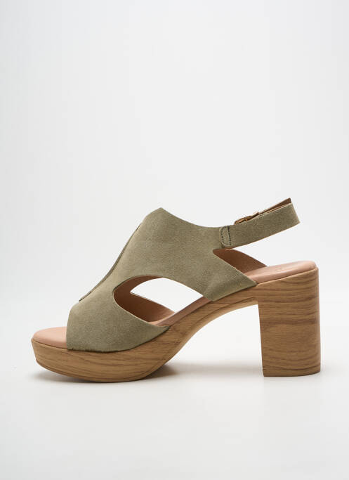 Sandales/nu pieds talon bottier talon de 7 à 9cm vert COCO ET ABRICOT femme