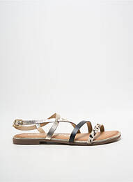 Sandales/nu pieds chiquet talon plat jusqu'à 3cm or GIOSEPPO femme