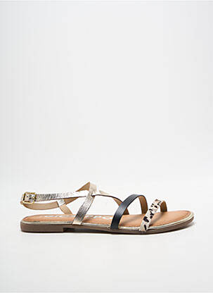 Sandales/nu pieds chiquet talon plat jusqu'à 3cm or GIOSEPPO femme