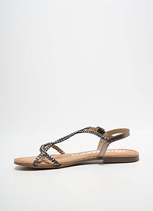 Sandales/nu pieds chiquet talon plat jusqu'à 3cm argent GIOSEPPO femme