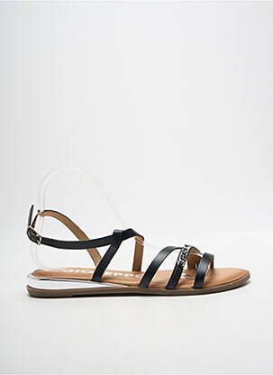 Sandales/nu pieds tissage satiné talon plat jusqu'à 3cm noir GIOSEPPO femme