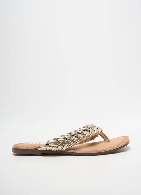 Tongs chiquet talon plat jusqu'à 3cm or GIOSEPPO femme