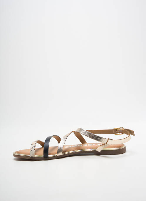 Sandales/nu pieds chiquet talon plat jusqu'à 3cm or GIOSEPPO femme