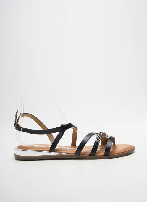 Sandales/nu pieds tissage satiné talon plat jusqu'à 3cm noir GIOSEPPO femme