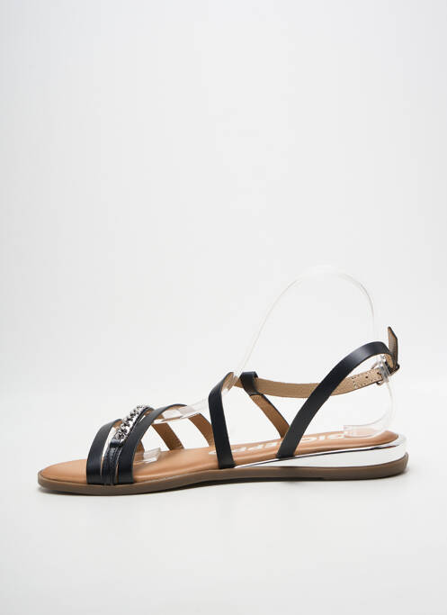 Sandales/nu pieds tissage satiné talon plat jusqu'à 3cm noir GIOSEPPO femme