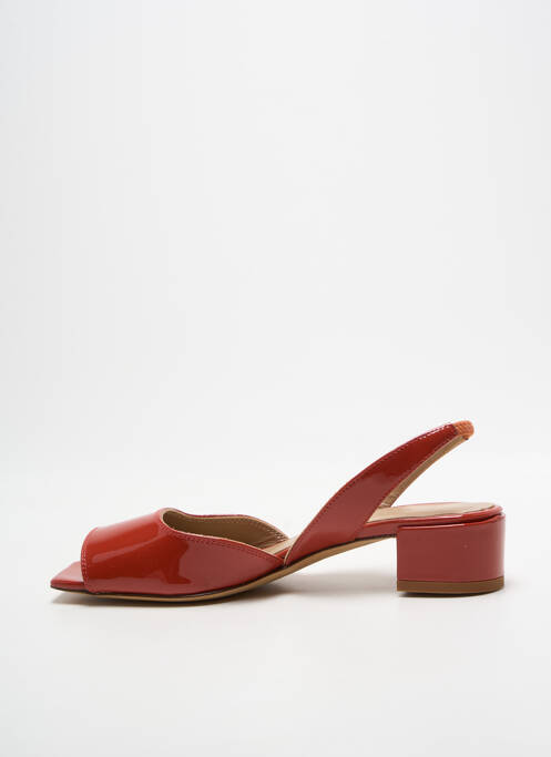 Sandales/nu pieds matière lisse talon plat jusqu'à 3cm rouge CRISTINA MILLOTTI femme