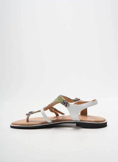 Tongs fermeture boucle(s) talon plat jusqu'à 3cm blanc ADIGE femme