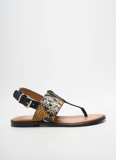 Tongs fermeture boucle(s) talon plat jusqu'à 3cm noir ADIGE femme