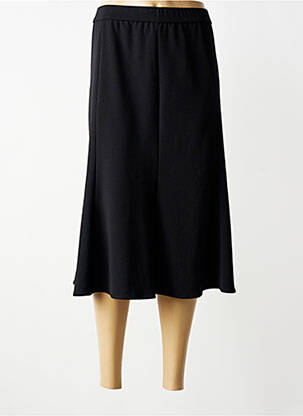 Jupe longue tissage crêpe noir SIGNATURE femme