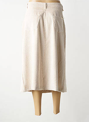 Jupe mi-longue taille normale beige WALTRON femme