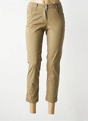 Pantalon 7/8 stretch taille normale vert BRANDTEX femme