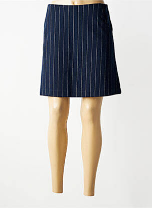 Jupe courte coupe droite bleu B.YOUNG femme