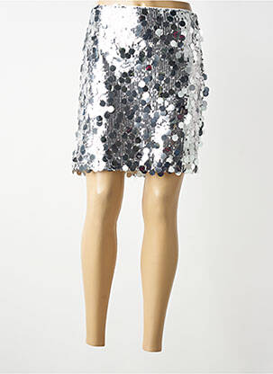 Jupe courte taille normale argent A BELLE femme
