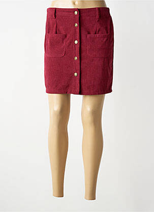 Jupe courte poches rouge MAELLE femme
