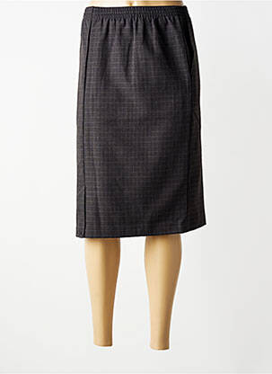 Jupe mi-longue doublure textile gris BRANDTEX femme