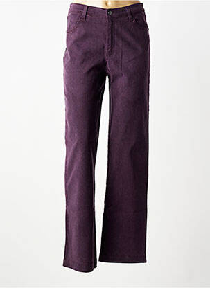 Pantalon droit stretch taille normale violet WALTRON femme