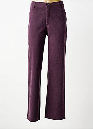 Pantalon droit stretch taille normale violet WALTRON femme