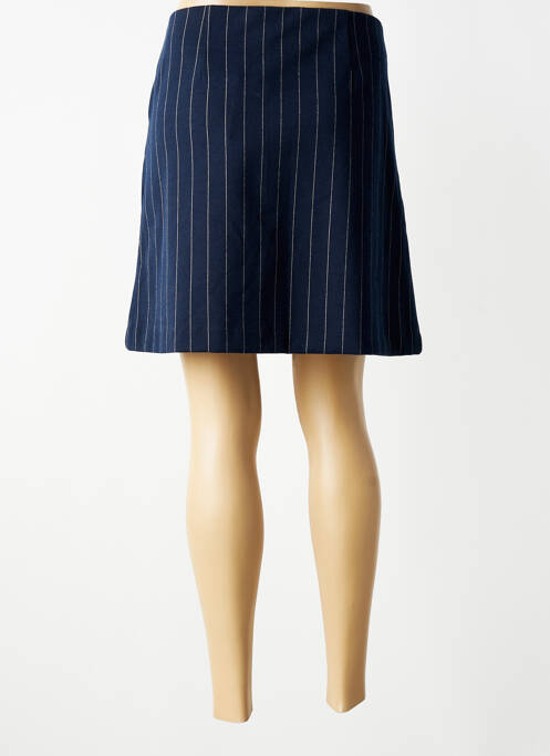 Jupe courte coupe droite bleu B.YOUNG femme