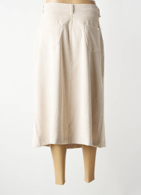 Jupe mi-longue taille normale beige WALTRON femme