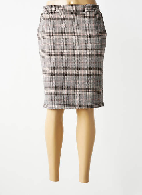 Jupe mi-longue stretch gris BRANDTEX femme