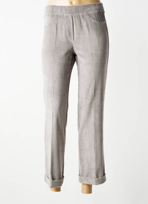 Pantalon 7/8 stretch taille normale gris WALTRON femme